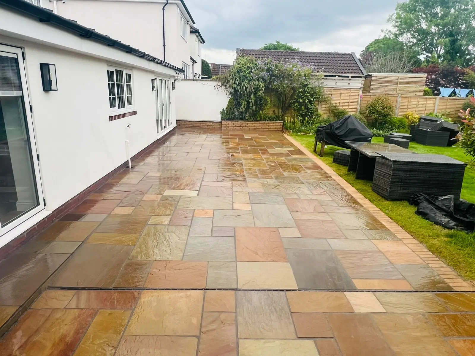 Finished block paving driveway