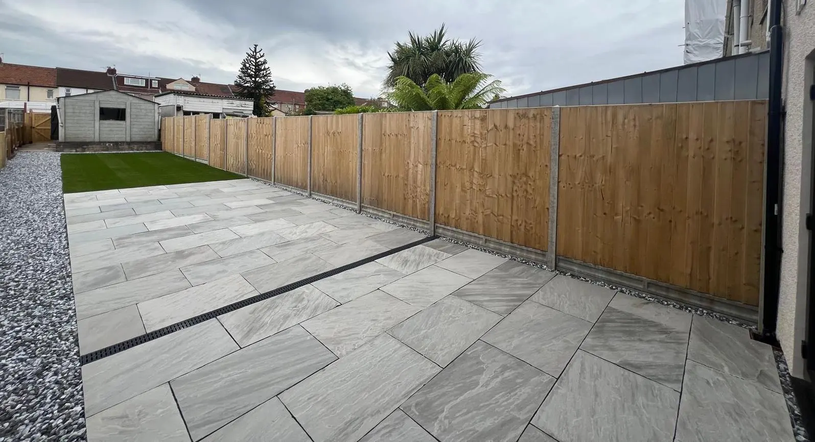 Patio and landscaping project by Donovan Driveways